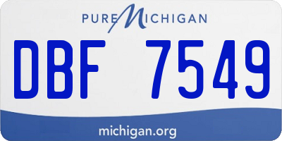 MI license plate DBF7549