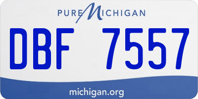 MI license plate DBF7557