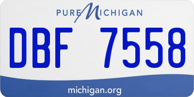 MI license plate DBF7558