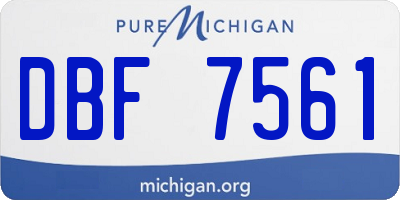 MI license plate DBF7561