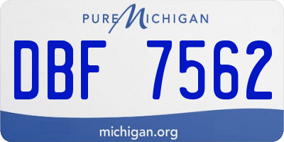 MI license plate DBF7562