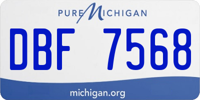 MI license plate DBF7568