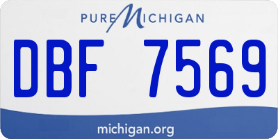 MI license plate DBF7569