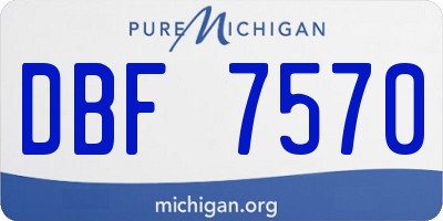 MI license plate DBF7570