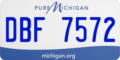 MI license plate DBF7572