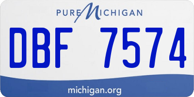 MI license plate DBF7574