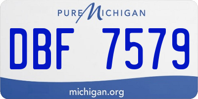 MI license plate DBF7579