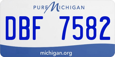 MI license plate DBF7582
