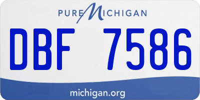 MI license plate DBF7586
