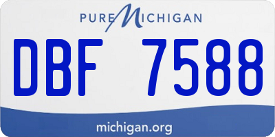 MI license plate DBF7588