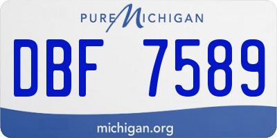 MI license plate DBF7589