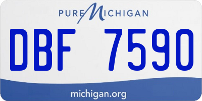 MI license plate DBF7590