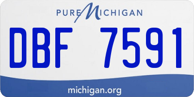 MI license plate DBF7591