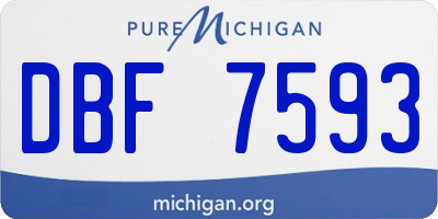 MI license plate DBF7593