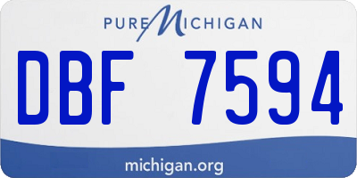 MI license plate DBF7594