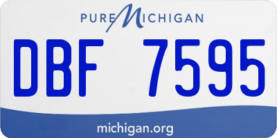 MI license plate DBF7595