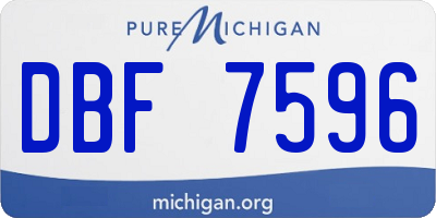 MI license plate DBF7596