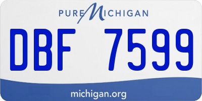 MI license plate DBF7599