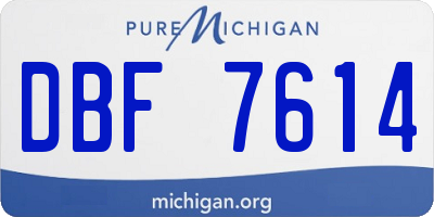 MI license plate DBF7614