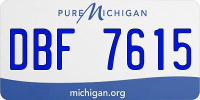 MI license plate DBF7615