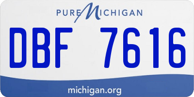 MI license plate DBF7616