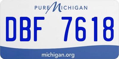 MI license plate DBF7618