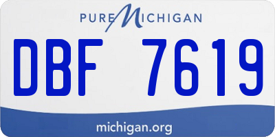 MI license plate DBF7619