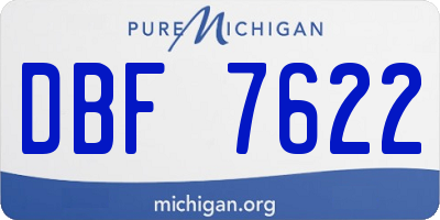 MI license plate DBF7622