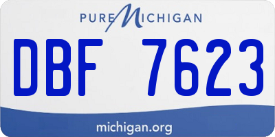 MI license plate DBF7623