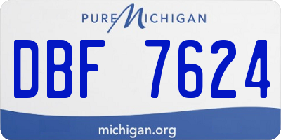 MI license plate DBF7624