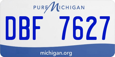 MI license plate DBF7627