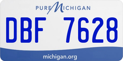 MI license plate DBF7628