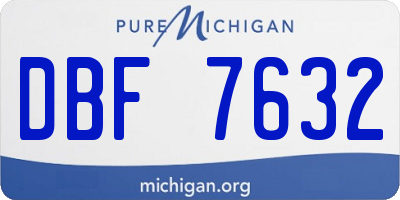 MI license plate DBF7632