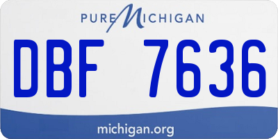 MI license plate DBF7636