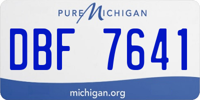 MI license plate DBF7641