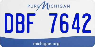 MI license plate DBF7642