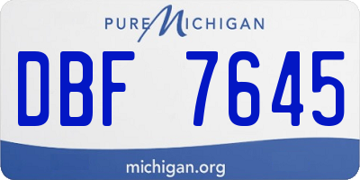 MI license plate DBF7645
