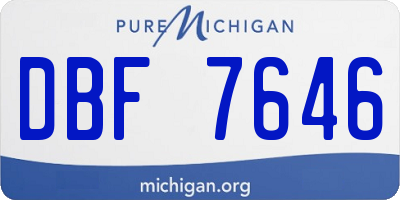 MI license plate DBF7646