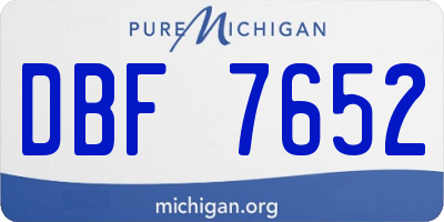 MI license plate DBF7652