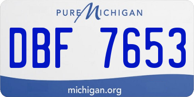 MI license plate DBF7653