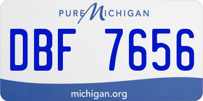 MI license plate DBF7656