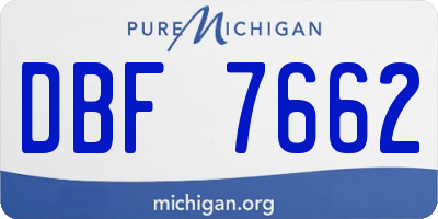 MI license plate DBF7662