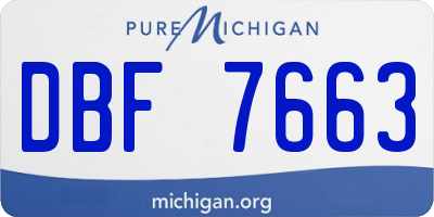 MI license plate DBF7663