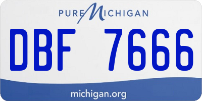 MI license plate DBF7666