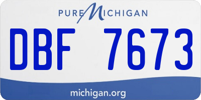 MI license plate DBF7673