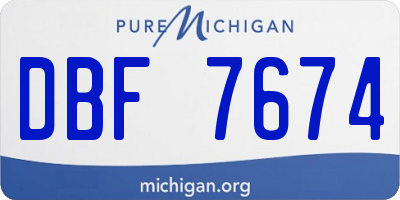 MI license plate DBF7674