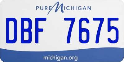 MI license plate DBF7675