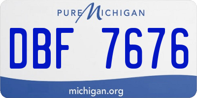 MI license plate DBF7676