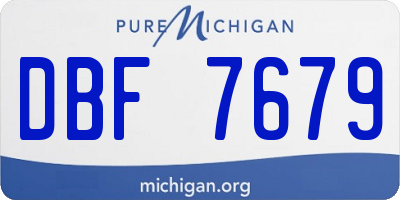MI license plate DBF7679
