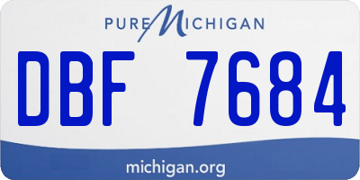 MI license plate DBF7684